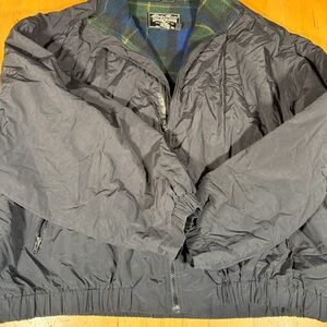 Eddie Bauer Blue and Green Checkered Performance Coat